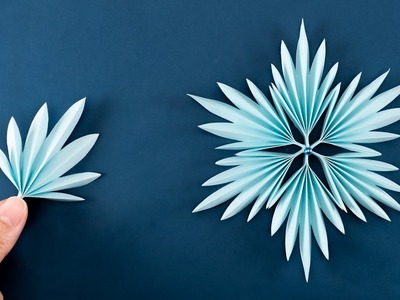 3D Snowflakes - How to make 3D snowflakes out of paper - Christmas Decor Ideas