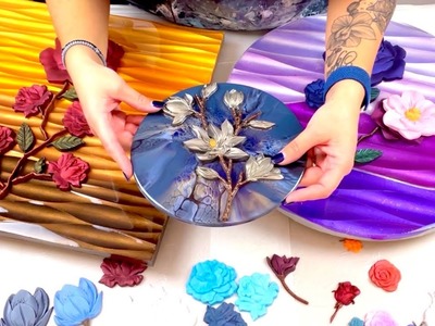 # 519 - HOW TO Create beautiful resin flowers! ????????????MUST WATCH - Mixed Media - Acrylic Pouring