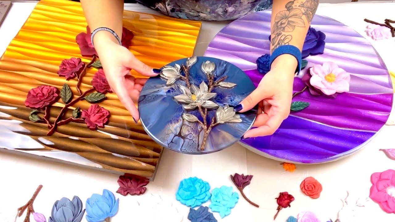 # 519 - HOW TO Create beautiful resin flowers! ????????????MUST WATCH - Mixed Media - Acrylic Pouring