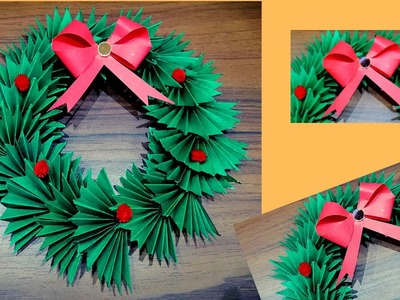 Christmas Wreath from Paper | DIY Christmas Craft | How to make Christmas Wreath | Home Decor Craft