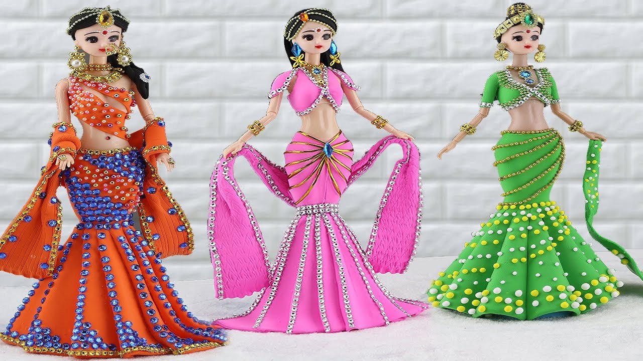 DIY Creative Indian South Bridal Clay Doll, How to make Doll with Clay | 3