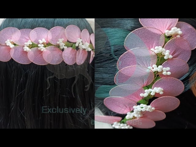 DIY hair accessory using fabric for wedding.party occasions