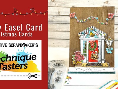 Easy Easel Card - Christmas Cards - Technique Tasters #305
