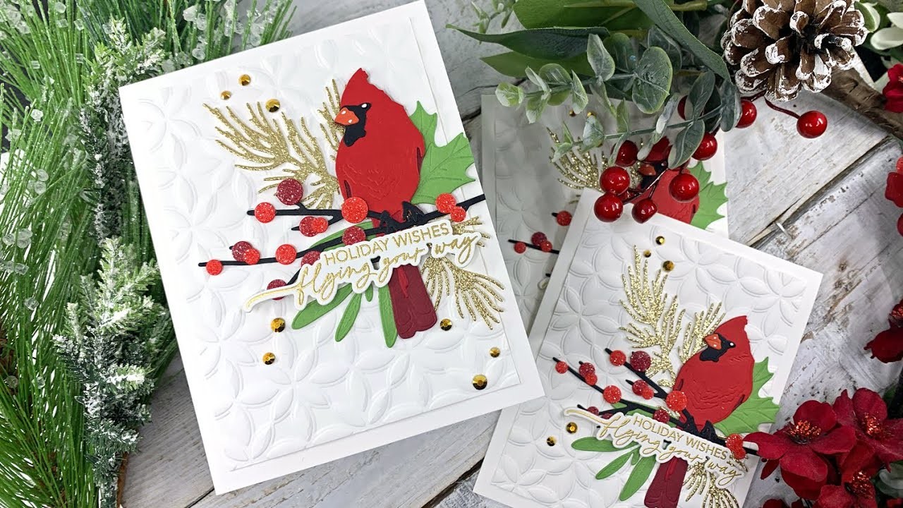 Easy Winter Cardinal Cards | AmyR Holiday 2022 Series #25