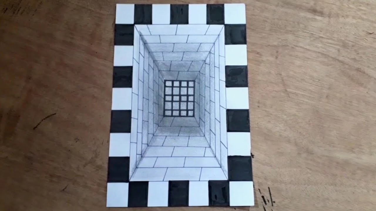 How To Draw 3D Hole illusion !! Drawing with Pencil. Very Easy. 3D Drawing !