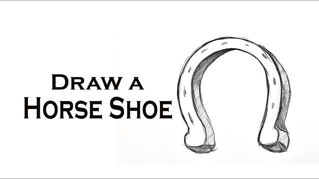 How to draw a Horse Shoe in 3D. Perspective lesson #horse