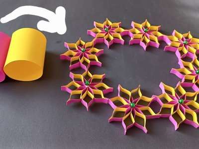 How to make  3D  snowflake flower idea for Christmas
