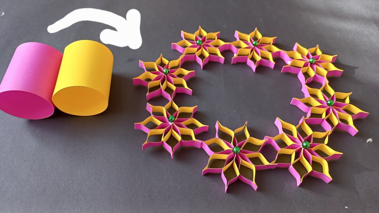 How to make  3D  snowflake flower idea for Christmas