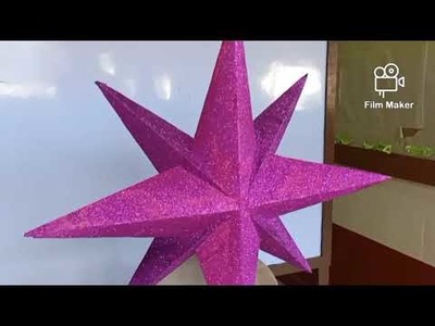 How to make a 3D Star with  recycled illustration board@marzdiy4893