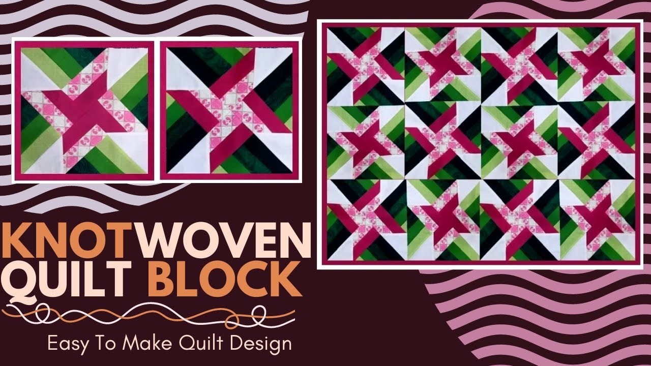 How To Make Knot Woven Quilt Block | Cushion Cover Design | Faliya ki Design | #patchwork