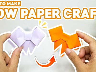 How to make paper bow very easy | DIY Bow 3D | Origami Bow