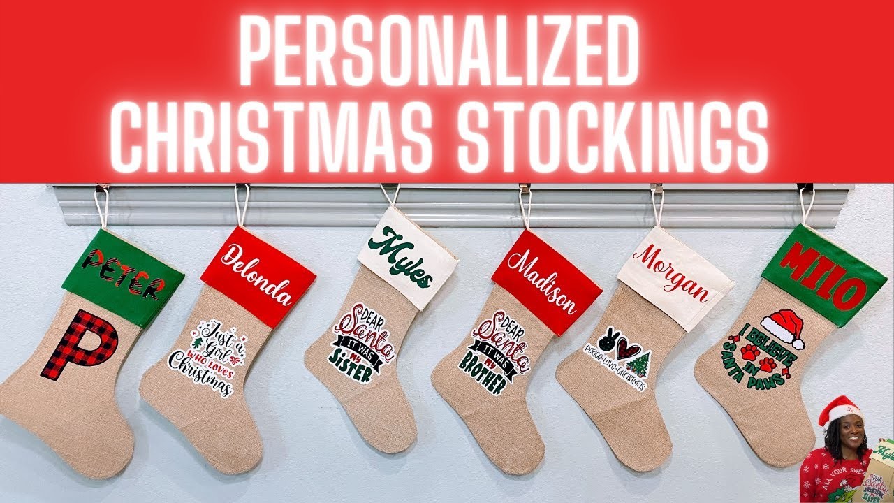 HOW TO MAKE PERSONALIZED CHRISTMAS STOCKINGS WITH A CRICUT