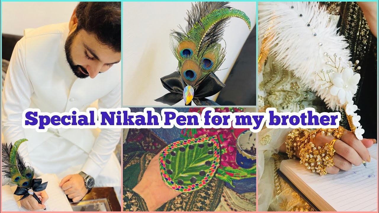 Making Mehndi leaf for my brother wedding | Nikah pen decoration |Wedding accessories |wedding  Vlog