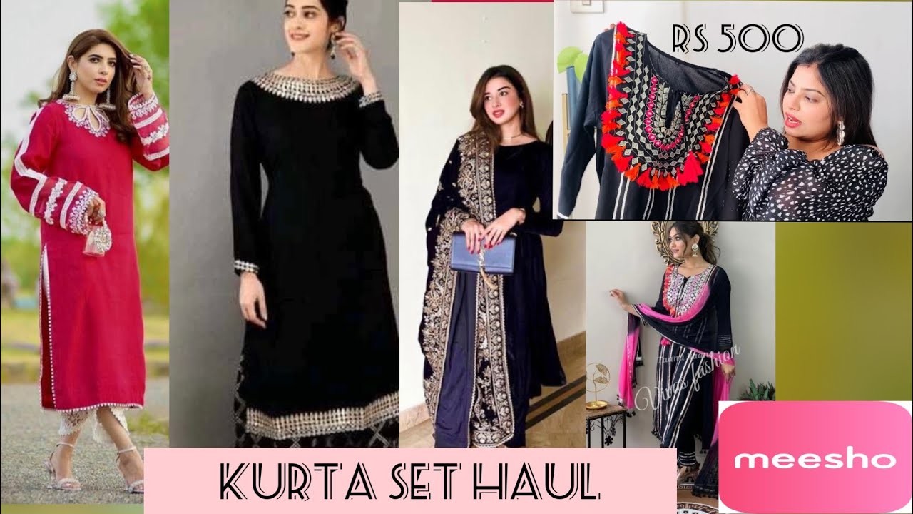 Meesho Kurti.kurta  set haul start rs 500 party wear.wedding wear