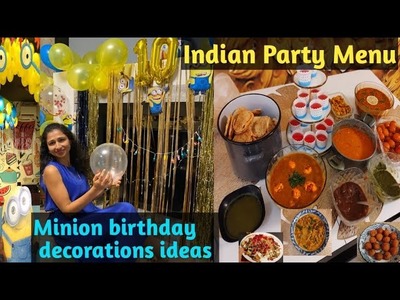 Minion Birthday decoration Ideas & Complete Party Menu. Itna Sara Khana Banaya for Stuti's Birthday