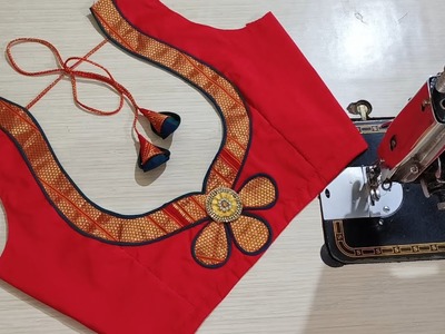 Paithani saree blouse back neck design | Cutting and stitching back neck design
