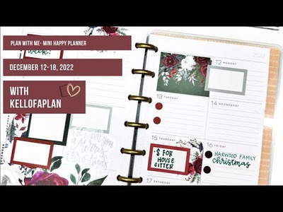 Plan with Me- December 12-18, 2022- Mini Happy Planner