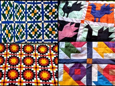 Quilts, Different unique single bed sindhi Ralli.quilt design,