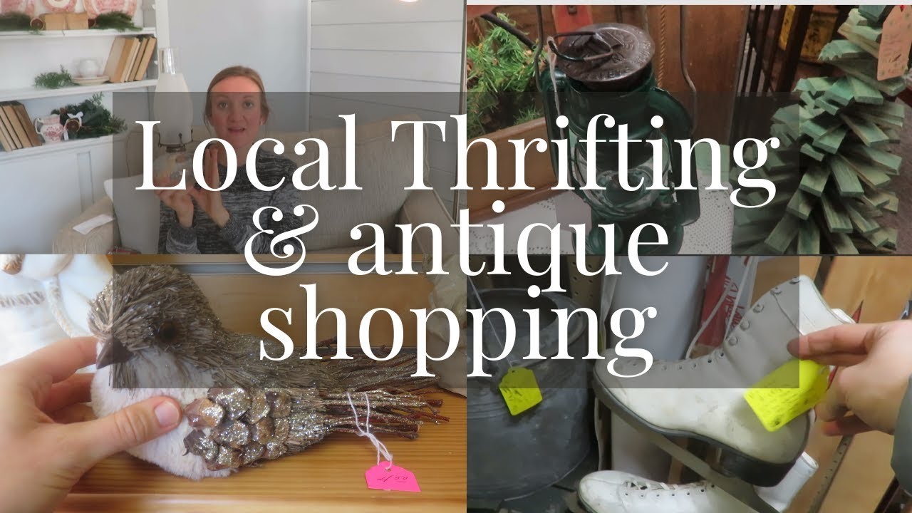 Thrift and antique shop with me + haul | Finding some gems and so many cute Christmas pieces!