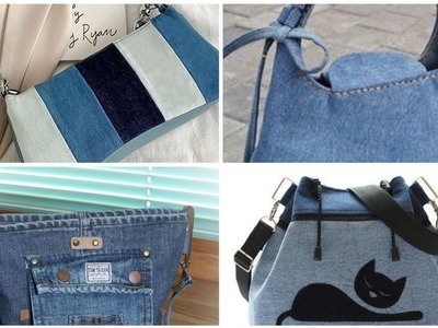 Very beautiful and trendy denim jeans bags #denim #bags #beautiful #trendy #jeans