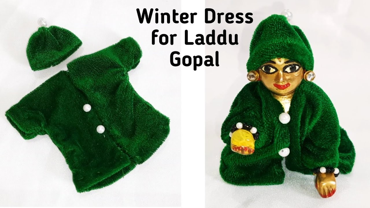 Winter Dress for laddu Gopal 3,4. Kanhaji ki Jacket & Cap. Make Laddu Gopal Dress @SimpleKreativeK