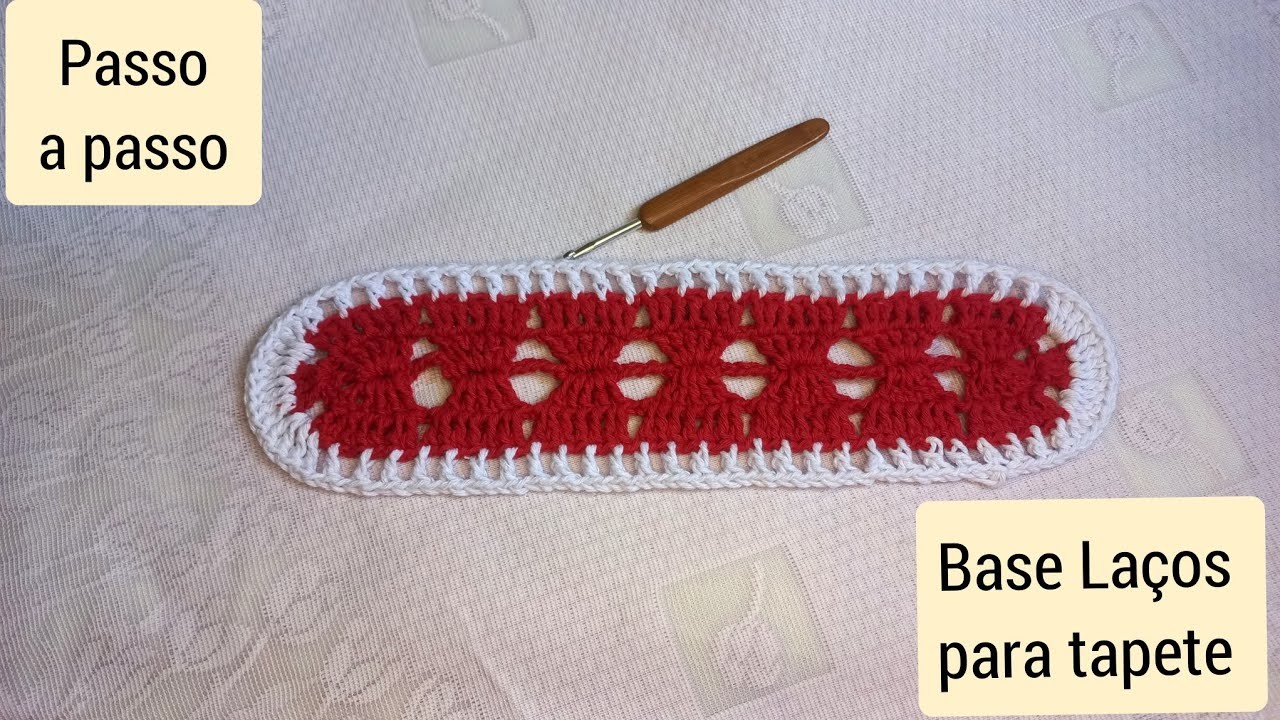 Base Laços para tapete oval #crochet