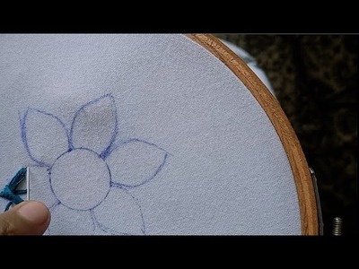 Beautiful flower hand embroidery| Very easy hand embroidery tutorial for beginners #handembroidery