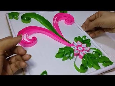 Beautiful handmade quilling design.how to make paper craft art.