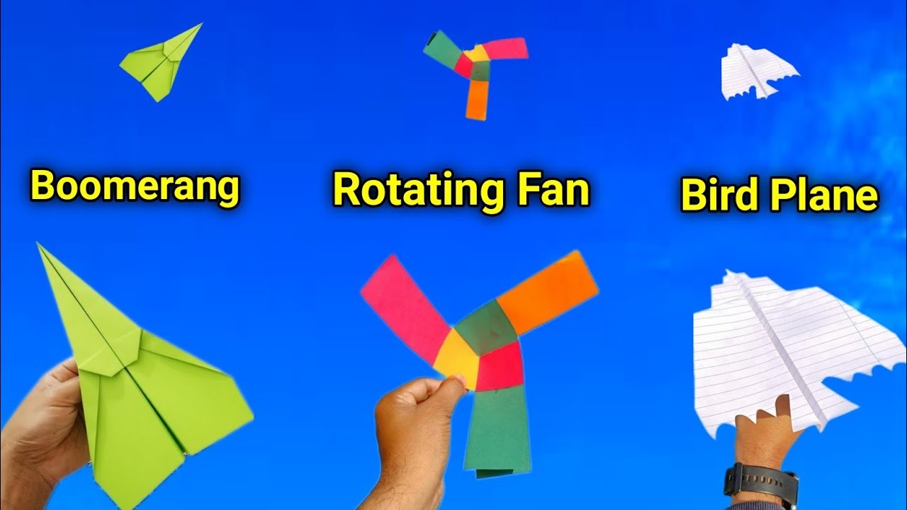 Boomerang plane | paper boomerang | rotating fan | eagle plane@TechnoKriArt