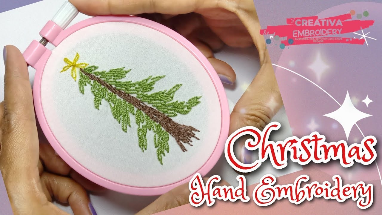 Christmas Embroidery || DIY Christmas Hand Embroidery || Christmas Ornament Hand Embroidery