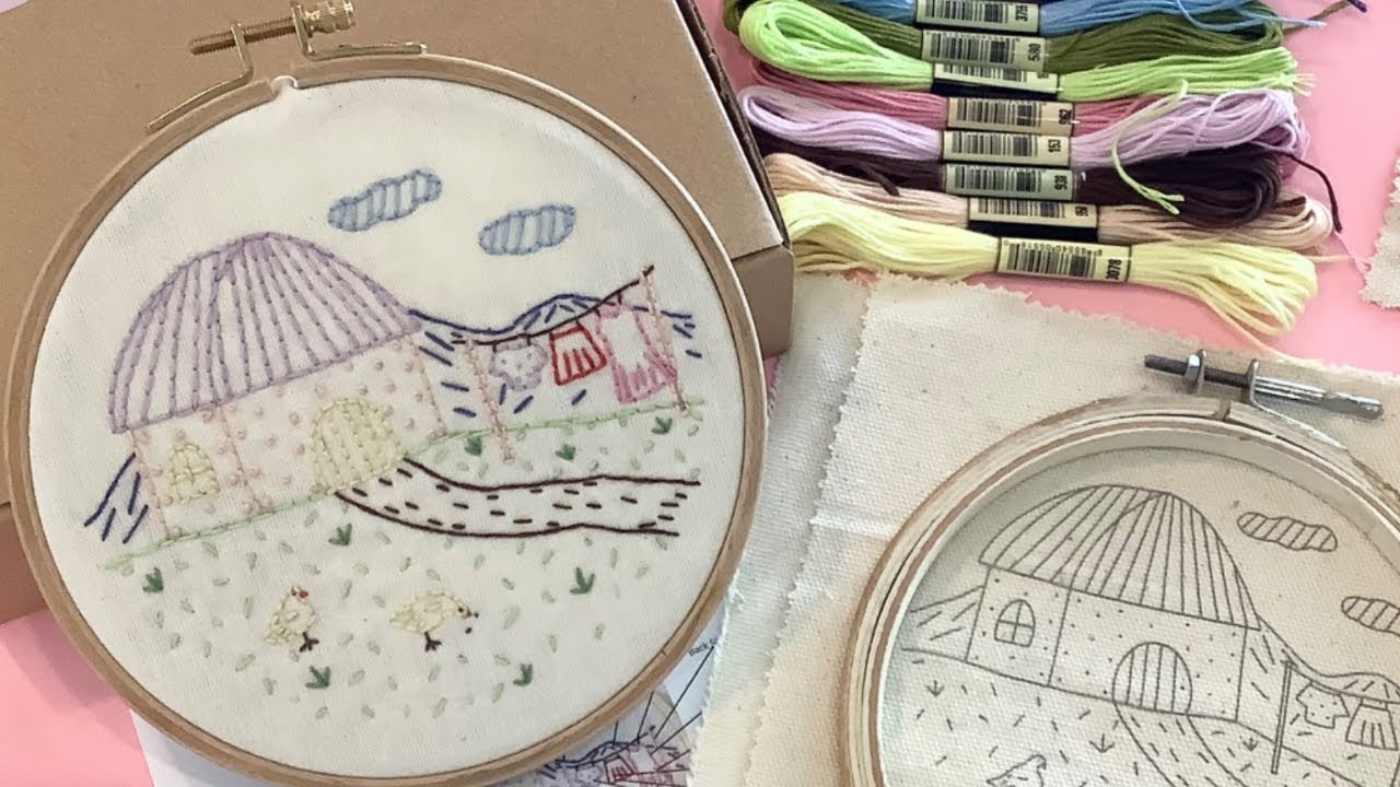 Country Life Embroidery Pattern | Beginner Friendly Tutorial