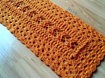 Crochet home rug #83.crochet long table runner