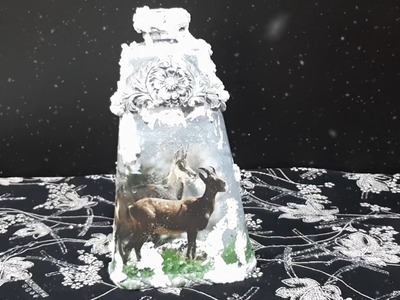 Diy winter bottle art |decoupage |Craft Recycling Ideas ????