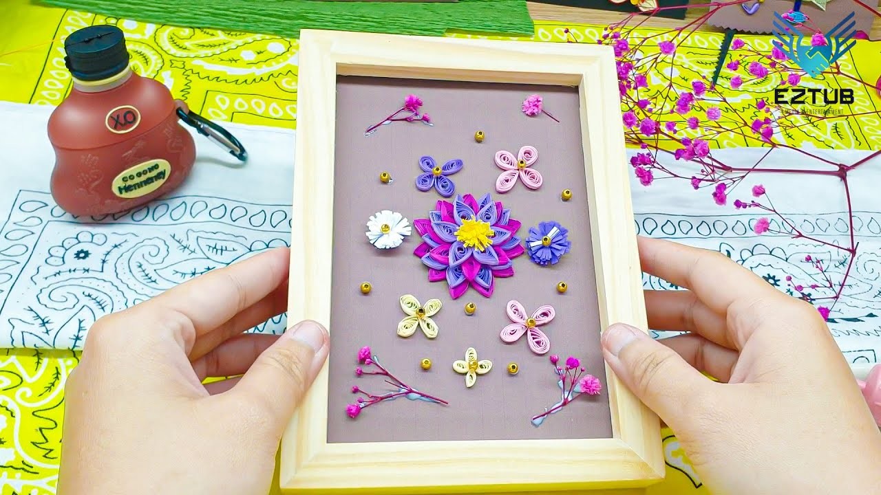 DMMW09 Learn to Decoration Graceful Quilling Stylized Lotus. Diana Murphy Martin Washington