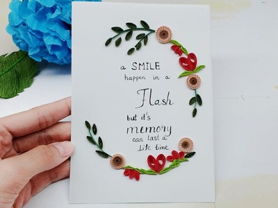 DMMW15 Revealing to Decoration Delightful Quilling Greeting Card. Diana Murphy Martin Washington