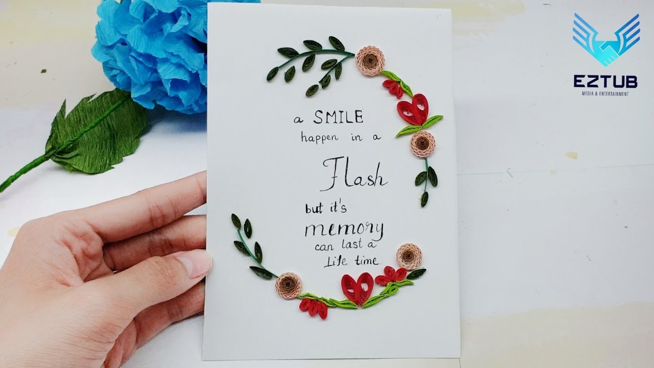 DMMW15 Revealing to Decoration Delightful Quilling Greeting Card. Diana Murphy Martin Washington