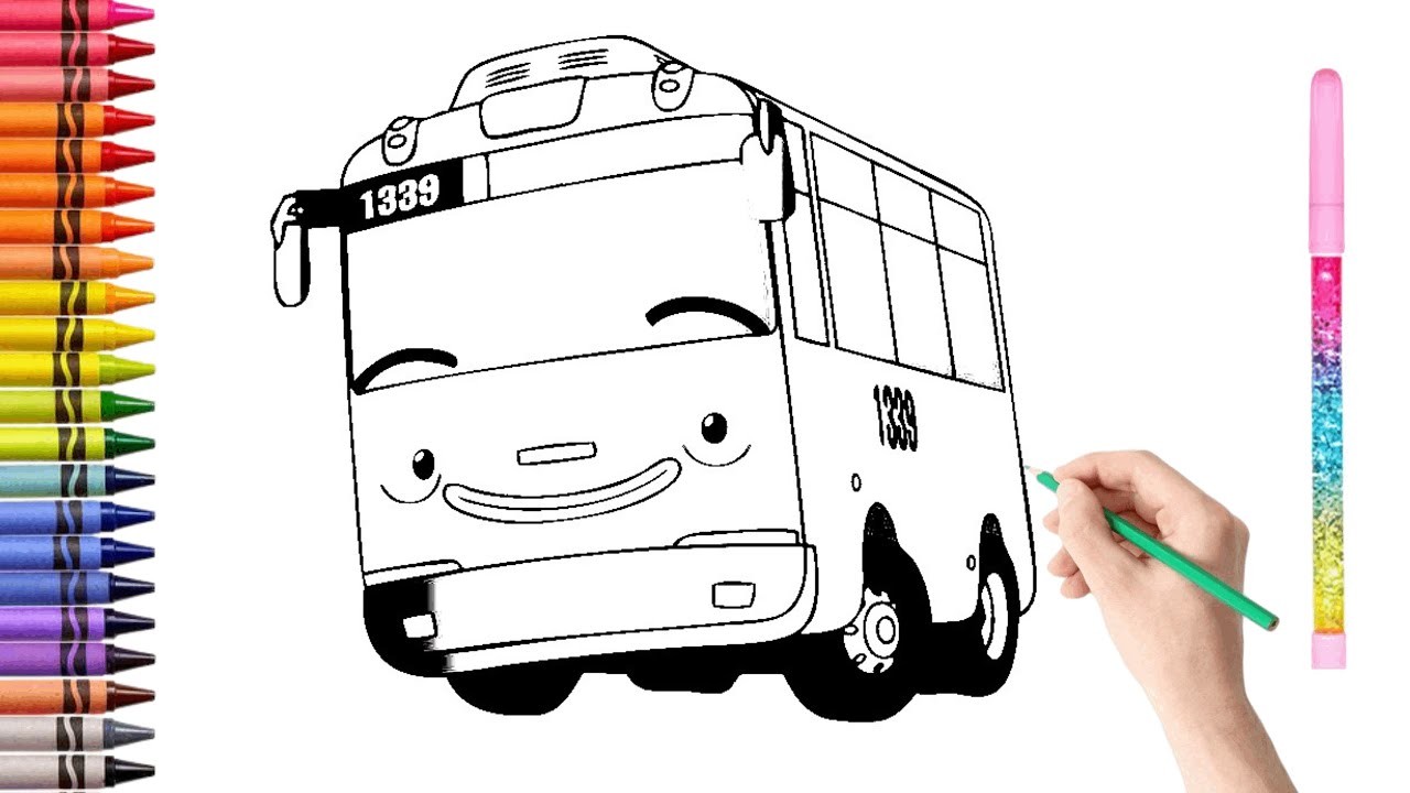 Easy way to Draw Jakarta Bus Cars - Drawing Tutorials for beginners