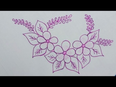 Exclusive hand embroidery | Eye-catching floral embroidery design.pattern for decorating fabric