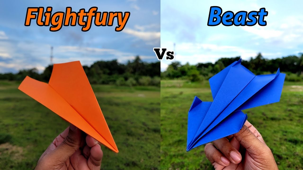 Flightfury vs Beast Paper Airplanes Flying Comparison and Making
