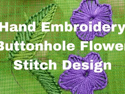 Hand Embroidery Buttonhole Stitch Flower Design | Kotta Doria Saree | Net Kotta Daily Wear Saree