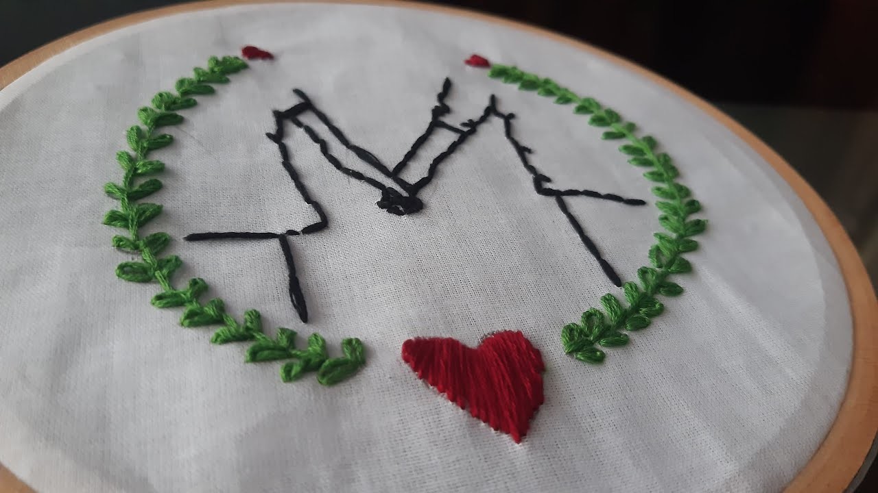 Hand embroidery couple ???? design ???? ????