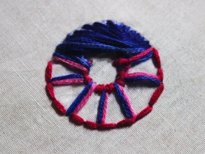 Hand embroidery different type circle stitch