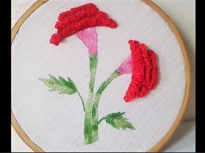 Hand embroidery pillow flower| beginners friendly tutorial | easy @handcraft.01