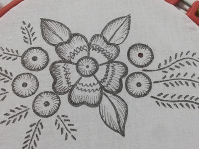 Hand embroidery. so beautiful hand embroidery flower design tutorial.