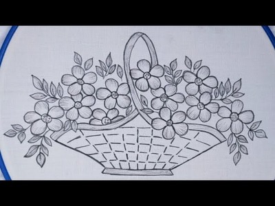 Hand embroidery: Very beautiful basket hand embroidery design.pattern - Basic Stitches