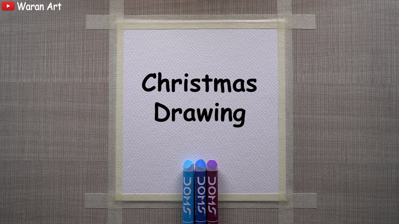 Happy Christmas Drawing | Merry Christmas drawing | Christmas drawing Oil Pastel