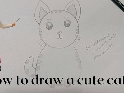 How to draw a cute cat? | Tutorial | Easy Drawings |
