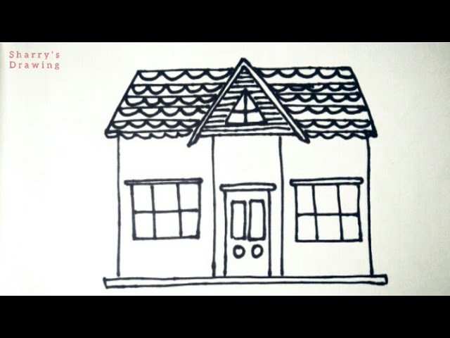 how-to-draw-a-small-house-simple-house-drawing