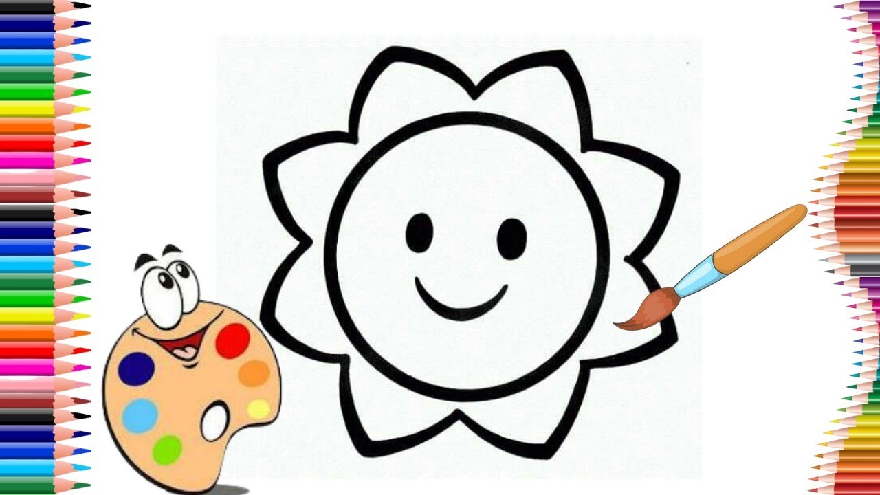 How to Draw a Sun | #Sun | Sun Drawing Painting and Coloring for Kids and Toddlers.
