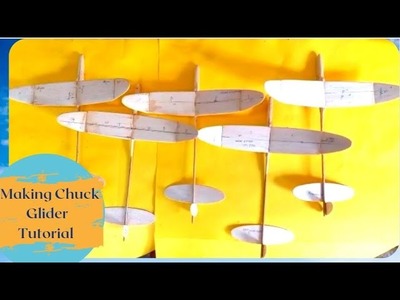 How to make Balasa Wood Glider.Chuck Glider.Catapult Glider. Yellow Bird Glider.Launcher glider.